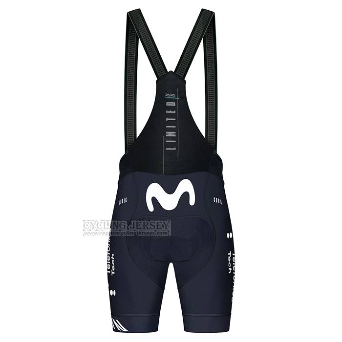2023 Cycling Jersey Movistar Blue White Long Sleeve And Bib Short